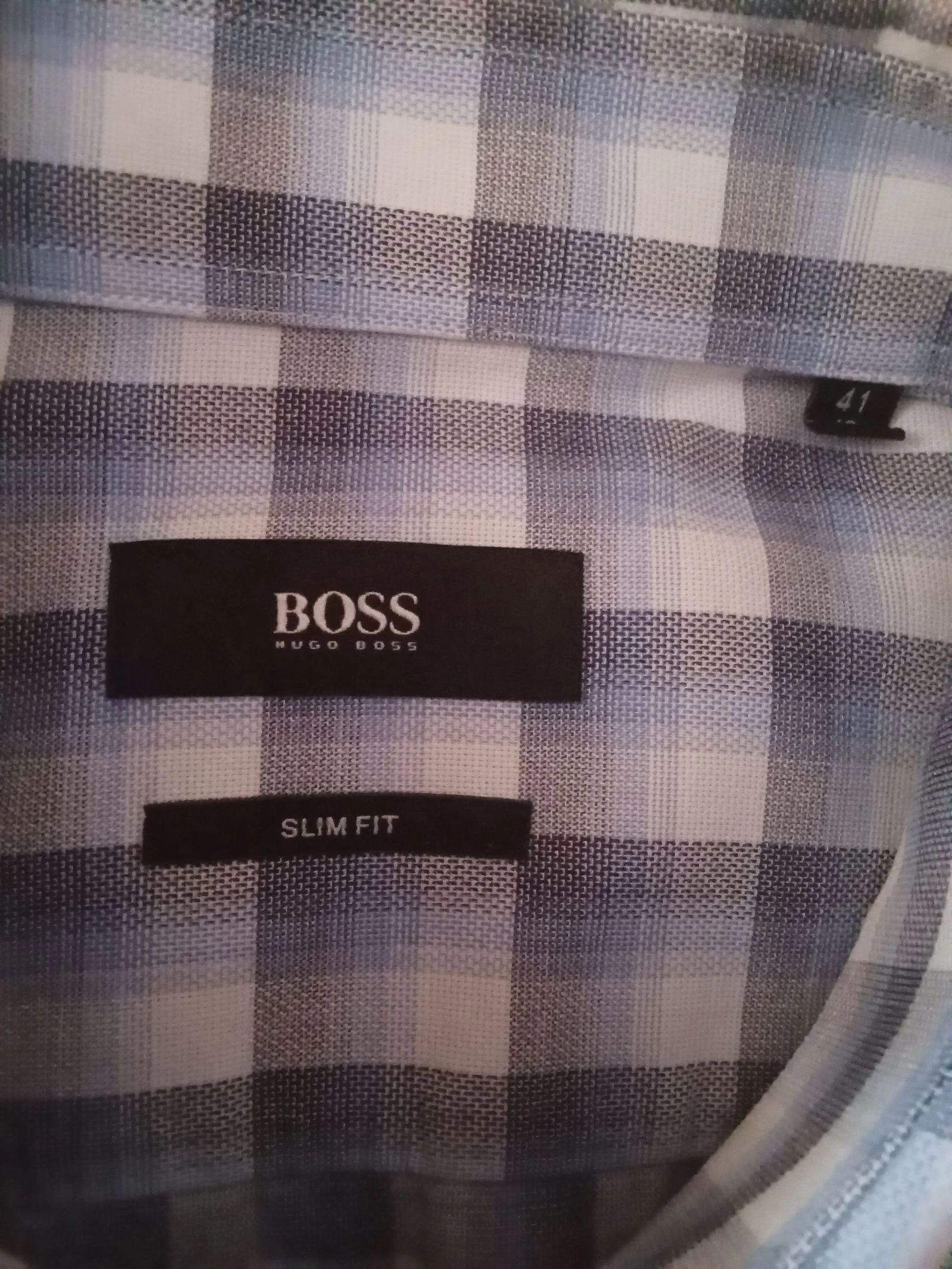 Originele Hugo Boss geruite hemd maat M/L/41/16 in perfecte vintage staat – photo 6